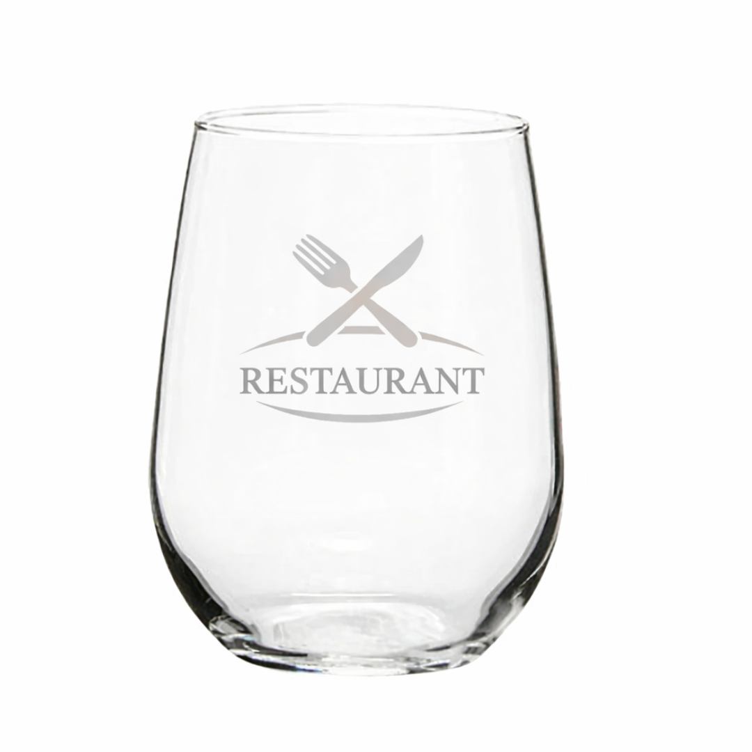 Engraved Stemless Wine Glass